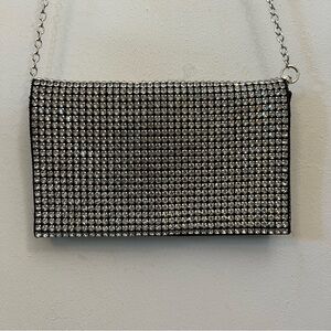 Amber Sceats crystal clutch/detachable shoulder chain NWOT